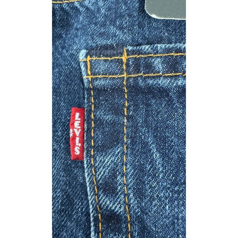 Levi's 505 Selvedge Premium Straight Jeans‎ Mens 36x32 Blue Irregular